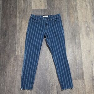 Pacsun Women's Size 25 Ankle Jeggings Frayed Ankle Pin Striped